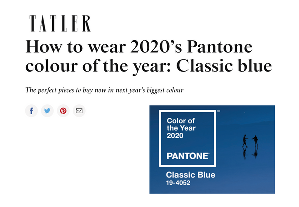 Stranger's Ray featured in TATLER's guide on how to wear the PANTONE colour of the year